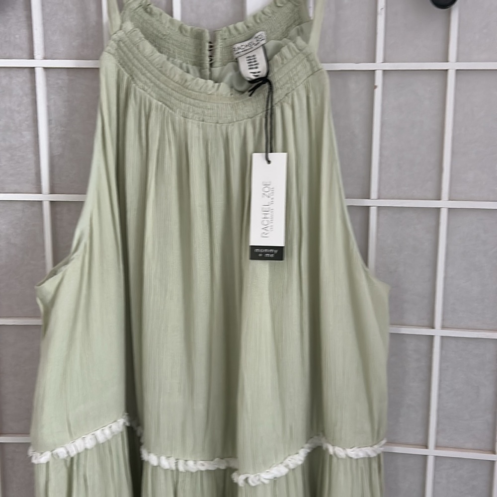 NWT Rachel Zoe Green Halter Maxi Sundress